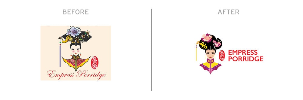 Empress Porridge Before and After